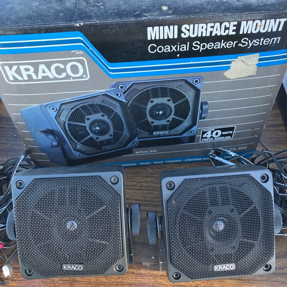 kraco Vintage Coaxil 40 Watt Speakers CX-300